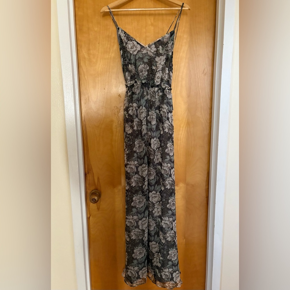 Reiss Gray / Floral Maxi Dress